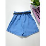 Short Alfaiataria Com Cinto Azul