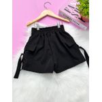 Short Saia Cargo Juvenil Preta