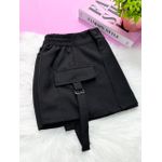 Short Saia Cargo Juvenil Preta