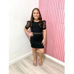 Vestido Manga tule Bufante Curta