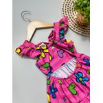 Vestido Infantil Florido Pink