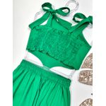  Vestido Recorte Verde