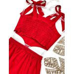 Vestido Recorte Vermelho