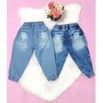 Calça Jeans Jogger Claro Infantil Destroyed