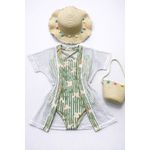 Biquíni Maiô infantil com saída de Praia estampa Borboleta