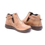 Botas Femininas com Elastico, Bota Confortavel Taupe