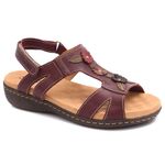 Sandália Feminina Confortável Natural Bordo