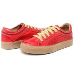 Tenis Isttony Feminino Calce Facil Pratico Conforto Casual Vermelho