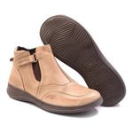 Botas Femininas com Elastico, Bota Confortavel Taupe