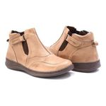 Botas Femininas com Elastico, Bota Confortavel Taupe