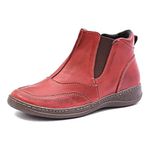 Bota Estilo Botina de Elastico Feminina Vermelho.