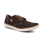 Sapatenis Casual Masculino Isttony Camurça Café