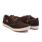 Sapatenis Casual Masculino Isttony Camurça Café