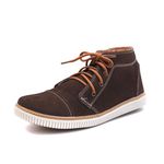 Sapatenis Casual Cano Médio Masculino Isttony Camurça Café
