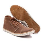 Sapatenis Casual Cano Médio Masculino Isttony Camurça Taupe