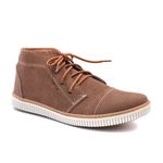 Sapatenis Casual Cano Médio Masculino Isttony Camurça Taupe