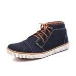 Sapatenis Casual Cano Médio Masculino Isttony Camurça Marinho