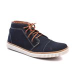 Sapatenis Casual Cano Médio Masculino Isttony Camurça Marinho