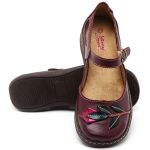 Sapatilha Feminina Com Detalhes de Flor 111 Bordo/Lilas