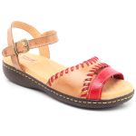 Sandalias Feminina Isttony Palmilha P.U CARAMELO/VERMELHO