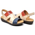 Sandalias Feminina Isttony Conforto Off White.