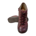 Bota De Amarrar Feminina Modelo Square Isttony Shoes Bordo