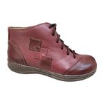 Bota De Amarrar Feminina Modelo Square Isttony Shoes Bordo