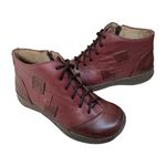 Bota De Amarrar Feminina Modelo Square Isttony Shoes Bordo