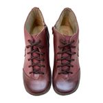 Bota De Amarrar Feminina Modelo Square Isttony Shoes Bordo