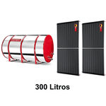 Boiler Solar 300l Alta Pressão c/ 2 Placas 2,00 x 1,00 komeco