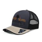 Boné Baladeiros Copa Alta Estilo Trucker Ou Americano Cinza Escuro