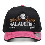 Boné Baladeiros Copa Alta Estilo Trucker Ou Americano Preto