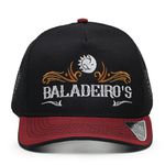 Boné Baladeiros Copa Alta Estilo Trucker Ou Americano Preto 