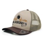 Boné Baladeiros Copa Alta Estilo Trucker Ou Americano Bege 
