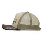 Boné Baladeiros Copa Alta Estilo Trucker Ou Americano Bege 