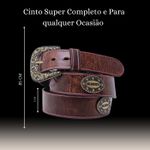 Kit Colar Gravata Cavalo e Cinto Tabaco Rosa Casual Elegante