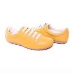 Sapatênis Feminino em Couro Legítimo de Elástico Cor Amarelo Mod.101 