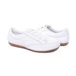 Sapatênis Feminino em Couro Legítimo de Elástico Cor Branco Mod.101