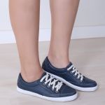 Sapatênis Feminino Casual Rasteiro em Couro Leve e Confortável