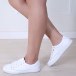 Sapatênis Feminino Casual Rasteiro em Couro Leve e Confortável