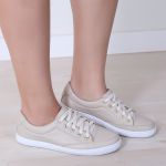 Sapatênis Feminino Casual Rasteiro em Couro Leve e Confortável