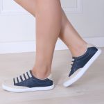 Sapatênis Feminino Casual Rasteiro em Couro de Ajuste Elástico Leve e Confortável