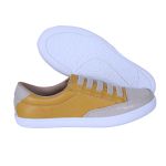 Sapatênis Feminino Casual Rasteiro em Couro de Ajuste Elástico Leve e Confortável