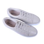 Sapatênis Feminino Casual Rasteiro em Couro de Ajuste Elástico Leve e Confortável