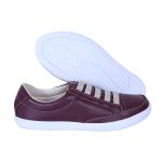 Sapatênis Feminino Casual Rasteiro em Couro de Ajuste Elástico Leve e Confortável