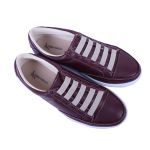 Sapatênis Feminino Casual Rasteiro em Couro de Ajuste Elástico Leve e Confortável