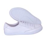 Sapatênis Feminino Casual Rasteiro em Couro de Ajuste Elástico Leve e Confortável