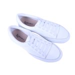 Sapatênis Feminino Casual Rasteiro em Couro de Ajuste Elástico Leve e Confortável