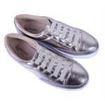 Sapatênis Feminino Casual Rasteiro em Couro de Ajuste Elástico Leve e Confortável