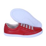 Sapatênis Feminino Casual Rasteiro em Couro de Ajuste Elástico Leve e Confortável